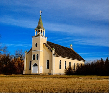 Catholic Church building at Friedenstal 